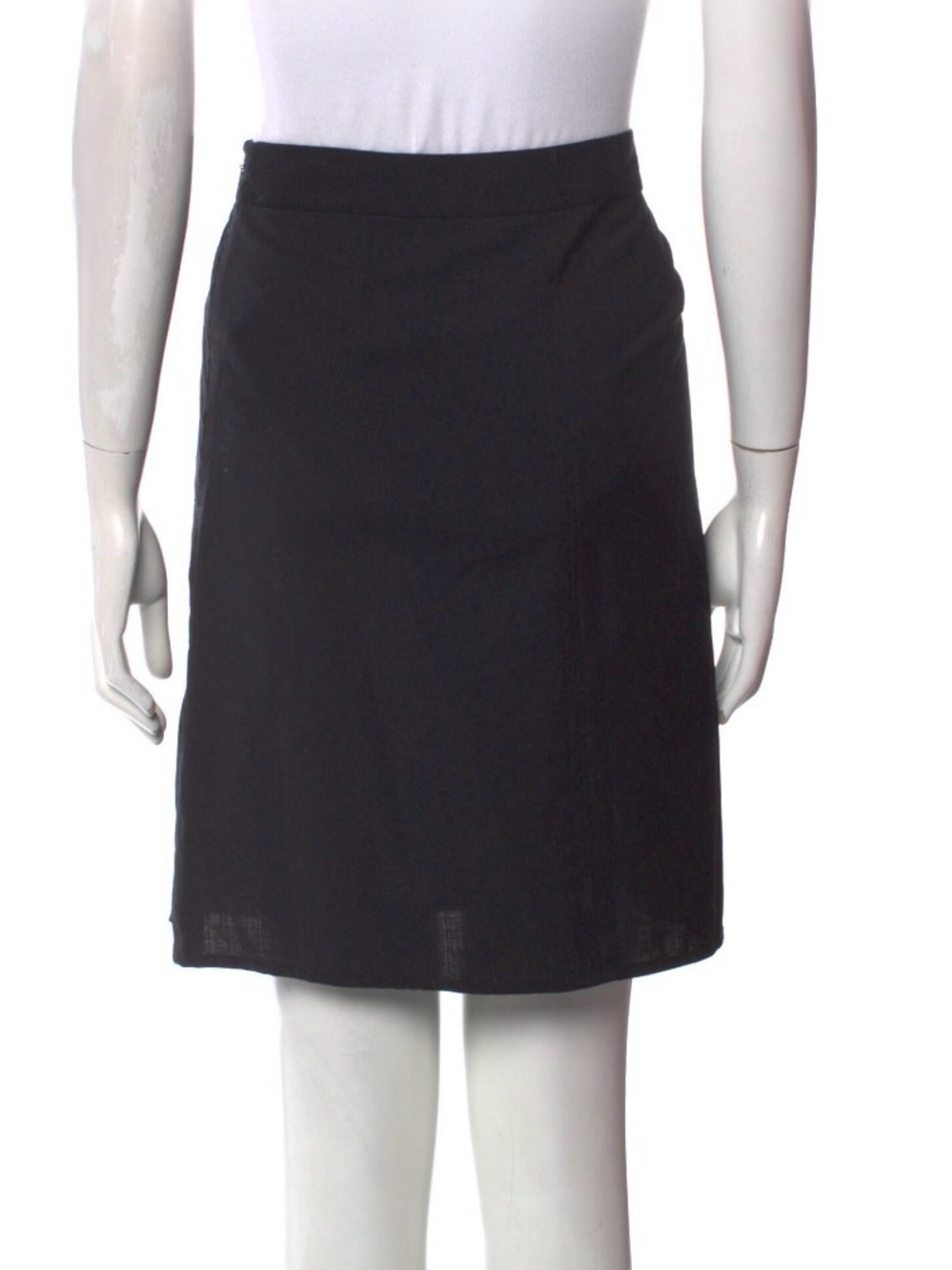 Tory Burch Black Midi A-Line Skirt